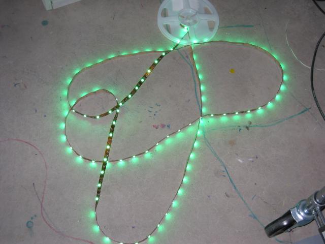 LED string with full green